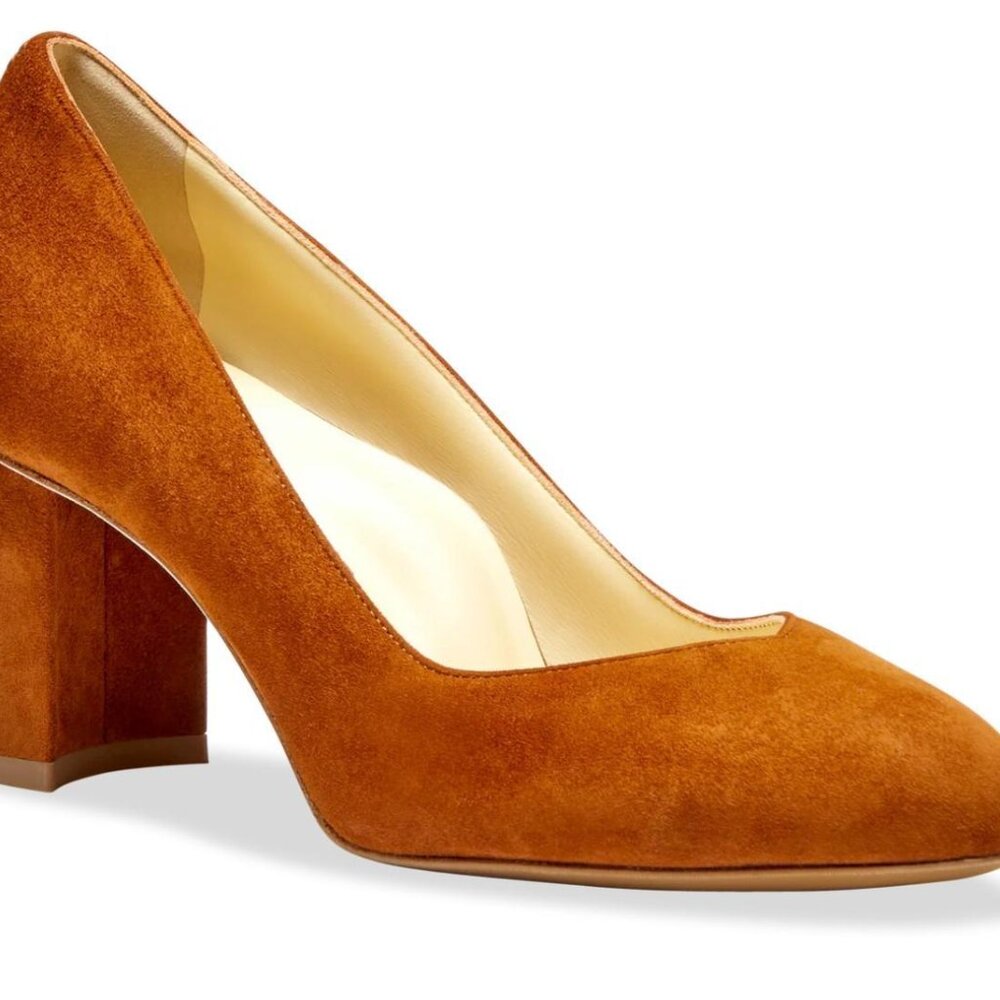 Sarah Flint Perfect Round Toe Pump 70 color chestnut size 38.5 (8 US)